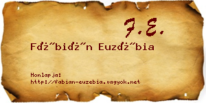 Fábián Euzébia névjegykártya