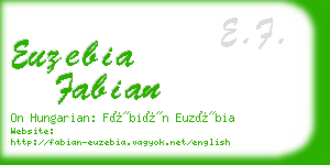 euzebia fabian business card
